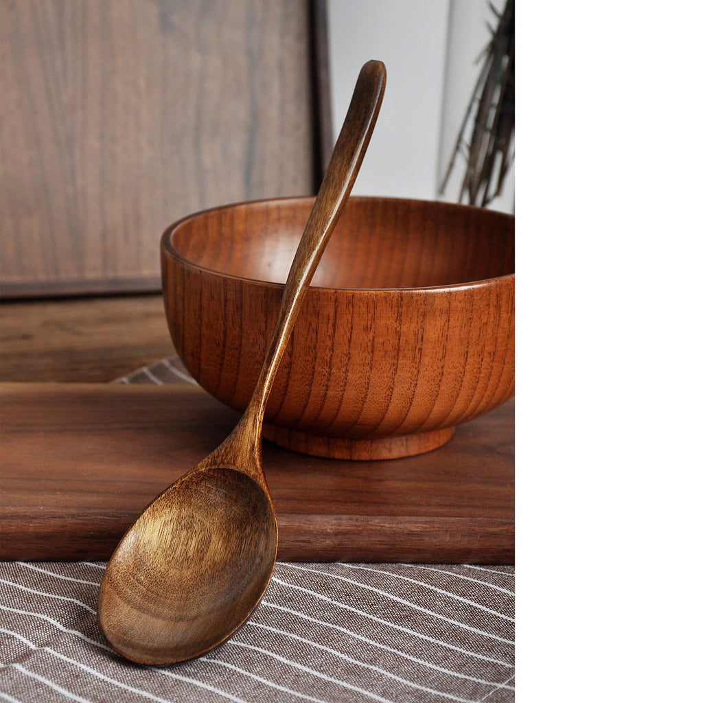 Nanmu Spoon Japanese Portable Tableware Long Handle - Grand Goldman