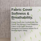 NapQueen Twin Size Mattress, 6 Inch Anula Green Tea Infused Memory Foam Mattress, Twin Size Mattress Bed in a Box, CertiPUR-US Certified Mattress - Grand Goldman