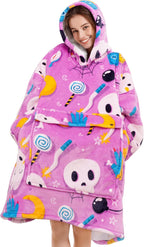 Narecte Oversized Blanket Hoodie Blanket for Women,Wearable Blanket Adult Giant Hoodie Cozy Sweatshirt Kawaii Stuff,Birthday Gifts for Women, for Sister,Teen Girl Gifts Strawberry - Grand Goldman