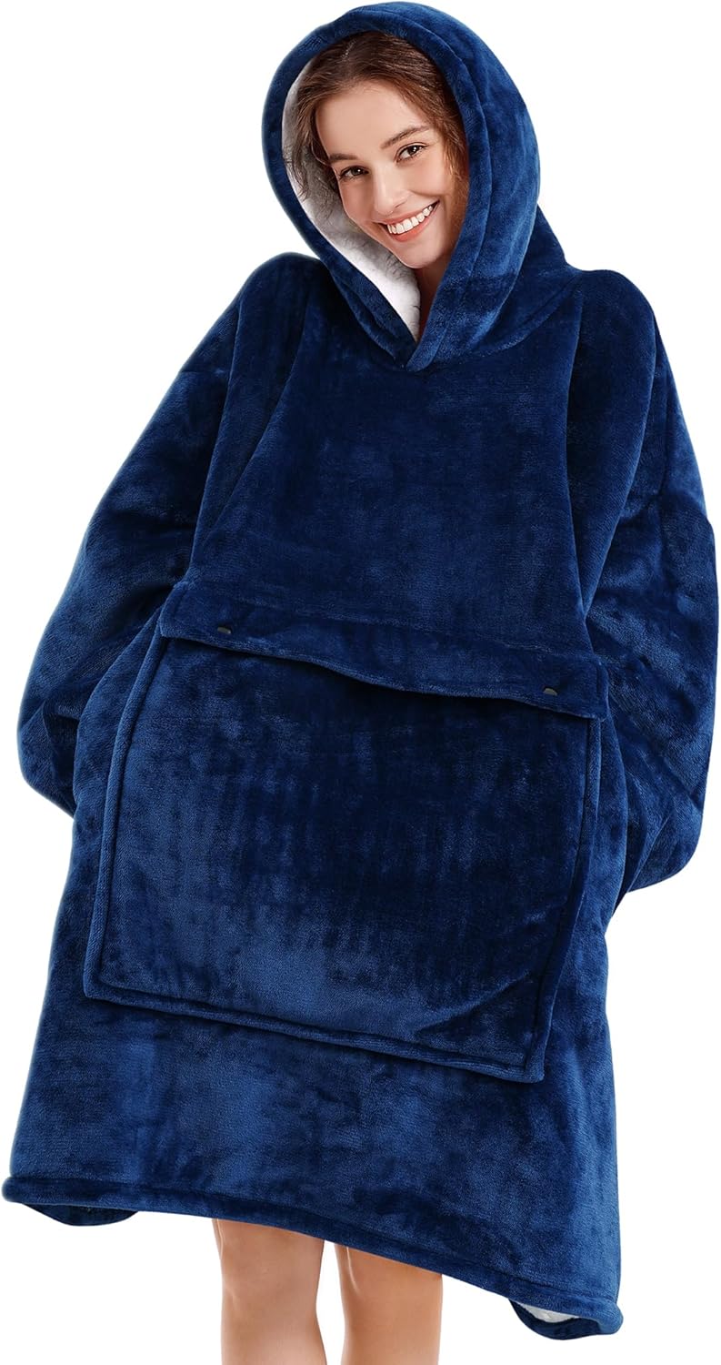 Narecte Oversized Blanket Hoodie Blanket for Women,Wearable Blanket Adult Giant Hoodie Cozy Sweatshirt Kawaii Stuff,Birthday Gifts for Women, for Sister,Teen Girl Gifts Strawberry - Grand Goldman