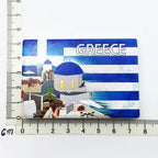 National Flag Fridge Magnets USA Britain Portugal Germany  Flag Landmarks Tourism Memorial Ceramic Magnetic Refrigerator Sticker - Grand Goldman