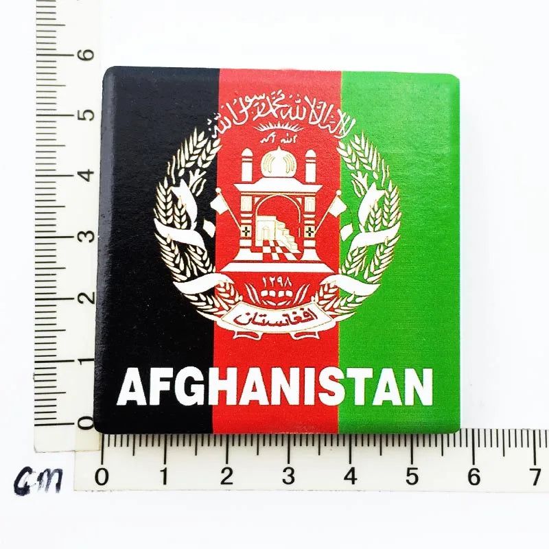 National Flag Fridge Magnets USA Britain Portugal Germany  Flag Landmarks Tourism Memorial Ceramic Magnetic Refrigerator Sticker - Grand Goldman