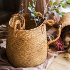 Natural Straw Storage Decoration Flower Basket - Grand Goldman