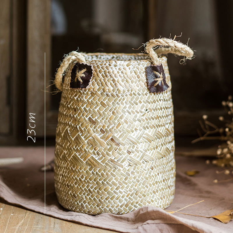 Natural Straw Storage Decoration Flower Basket - Grand Goldman