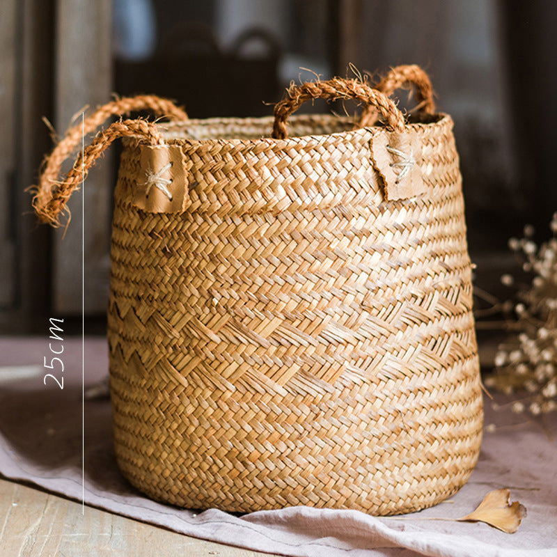 Natural Straw Storage Decoration Flower Basket - Grand Goldman