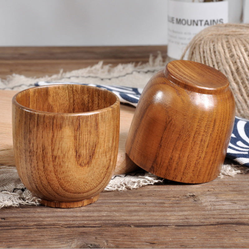 Natural Wood Cup Primitive Handmade Spruce Wooden Cup Breakfast Beer Milk Drinkware - Grand Goldman