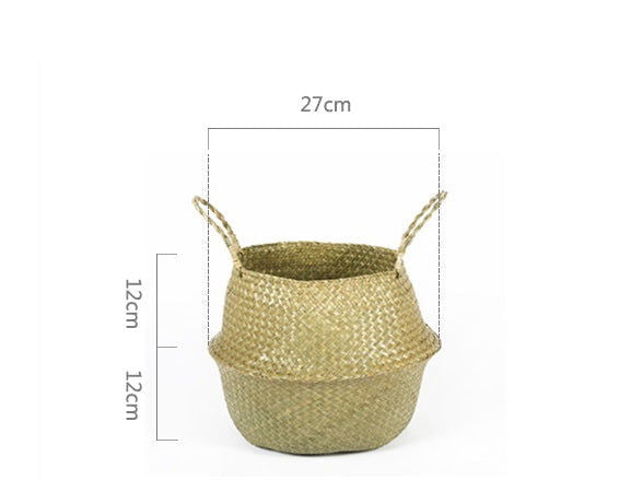 Natural sewed woven storage basket - Grand Goldman
