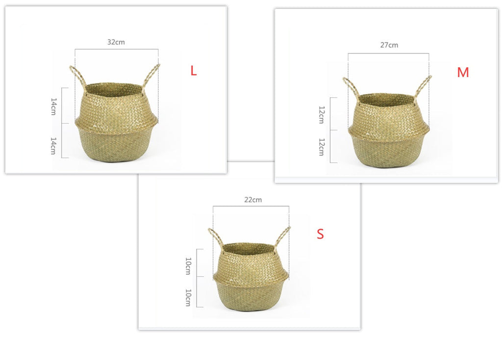 Natural sewed woven storage basket - Grand Goldman