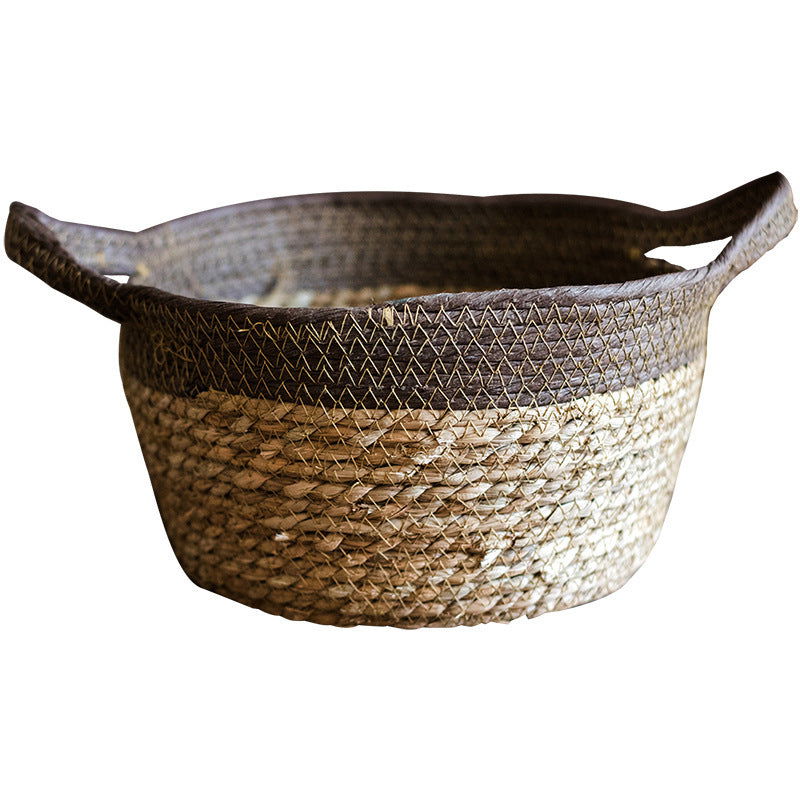 Natural straw woven soft storage basket - Grand Goldman