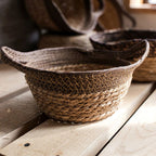 Natural straw woven soft storage basket - Grand Goldman
