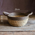 Natural straw woven soft storage basket - Grand Goldman