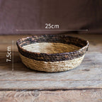 Natural straw woven soft storage basket - Grand Goldman
