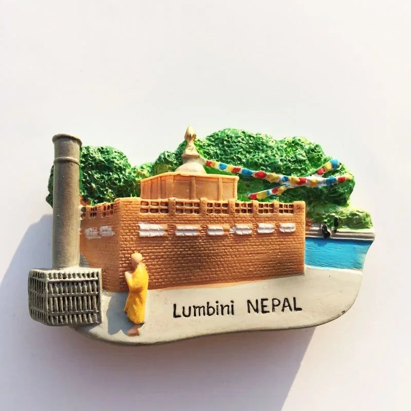 Nepal Fridge Magents Tourist Souvenir Lumbini Durbar Everest Refrigerator Magnetic Stickers Commemorative Magnet Home Decoration - Grand Goldman
