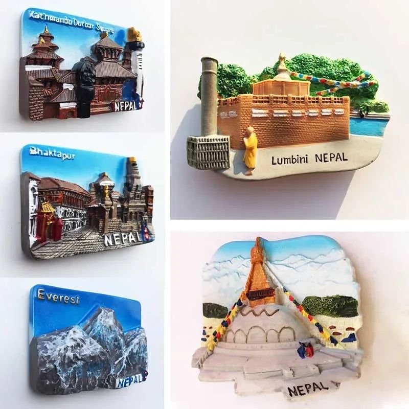 Nepal Fridge Magents Tourist Souvenir Lumbini Durbar Everest Refrigerator Magnetic Stickers Commemorative Magnet Home Decoration - Grand Goldman