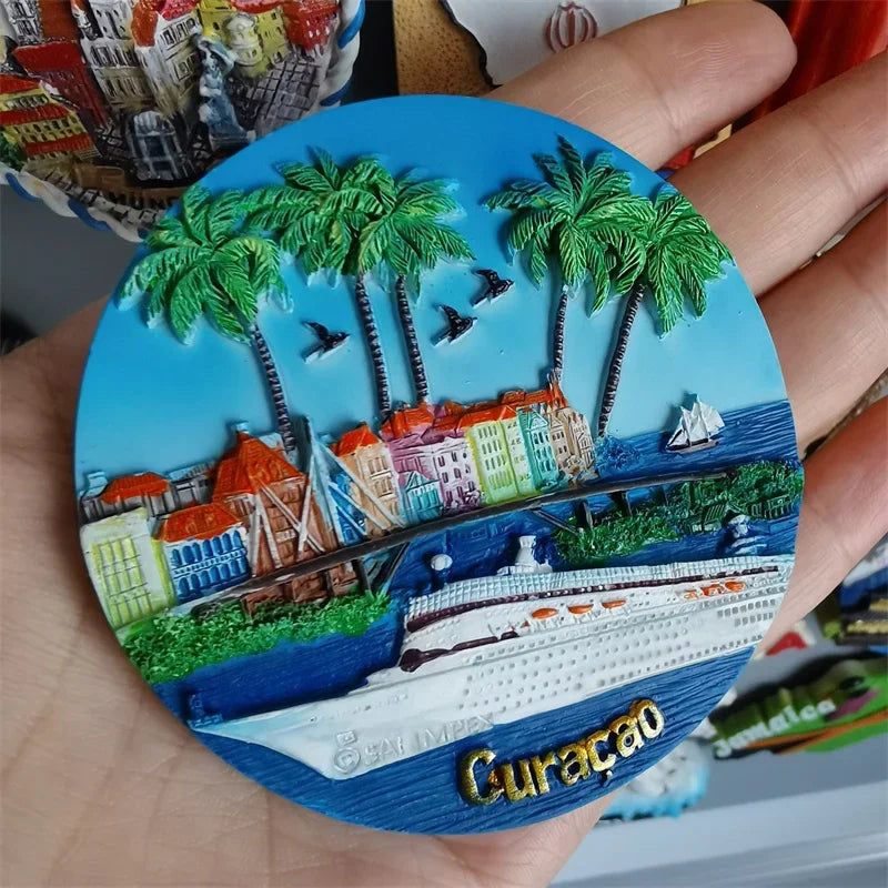 Netherlands Curacao Tourist Souvenirs Gift Stereo Resin Refrigerator Magnetic Stickers 3D Lizard Magnets for Refrigerators - Grand Goldman