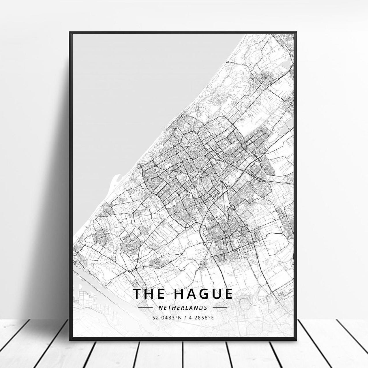 Netherlands Hagiere Leeuwarden Heerlen Germany Map Poster - Grand Goldman