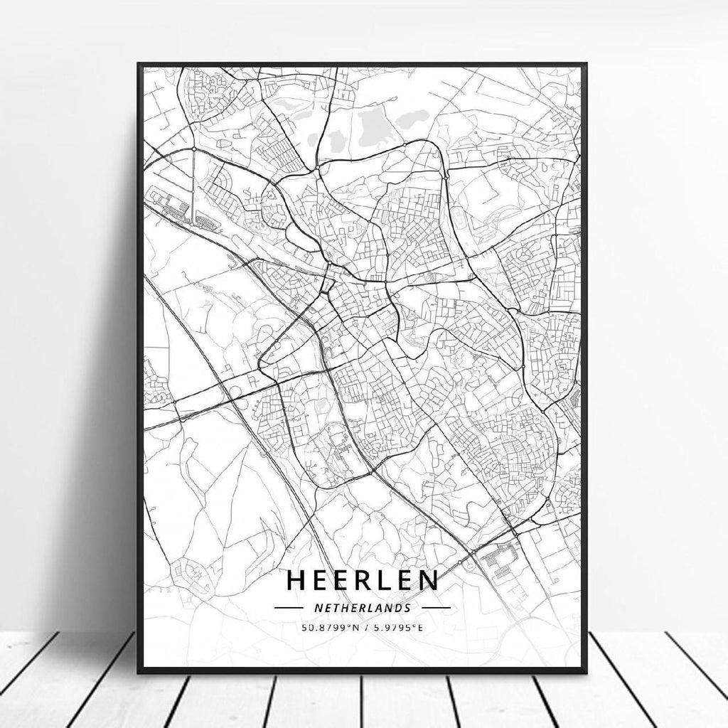 Netherlands Hagiere Leeuwarden Heerlen Germany Map Poster - Grand Goldman