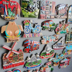 New York London UK Belgium Bahamas Amsterdam Tokyo Japan Greece Dubai Switzerland Italy Spain Tourist Souvenir Magnetic Sticker - Grand Goldman