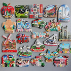 New York London UK Belgium Bahamas Amsterdam Tokyo Japan Greece Dubai Switzerland Italy Spain Tourist Souvenir Magnetic Sticker - Grand Goldman
