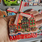 New York London UK Belgium Bahamas Amsterdam Tokyo Japan Greece Dubai Switzerland Italy Spain Tourist Souvenir Magnetic Sticker - Grand Goldman