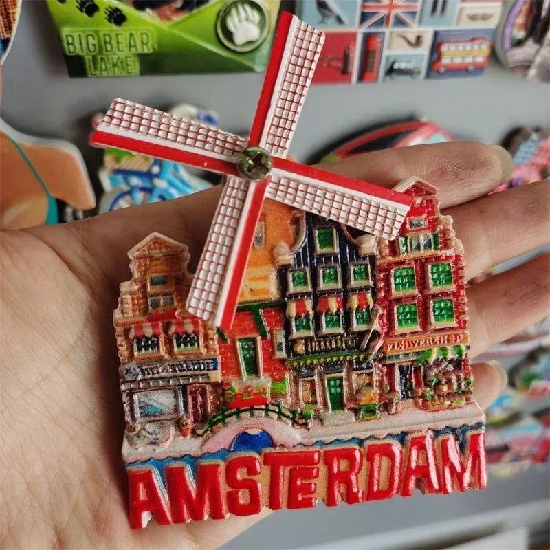 New York London UK Belgium Bahamas Amsterdam Tokyo Japan Greece Dubai Switzerland Italy Spain Tourist Souvenir Magnetic Sticker - Grand Goldman