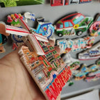 New York London UK Belgium Bahamas Amsterdam Tokyo Japan Greece Dubai Switzerland Italy Spain Tourist Souvenir Magnetic Sticker - Grand Goldman