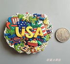 New Zealand French Brussels Italy Sicily Italy Australia Sydney Germany United States Hungary British Tourism Fridge Magnets - Grand Goldman