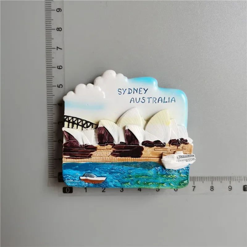 New Zealand French Brussels Italy Sicily Italy Australia Sydney Germany United States Hungary British Tourism Fridge Magnets - Grand Goldman