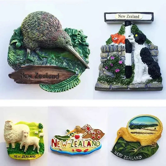 New Zealand Fridge Magnets Tourist Souvenirs Kiwi Sheep Cute Animals Refrigerator Magnetic Stickers on The Fridge Home Decor - Grand Goldman