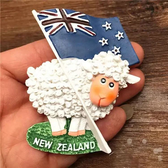 New Zealand Fridge Magnets Tourist Souvenirs Kiwi Sheep Cute Animals Refrigerator Magnetic Stickers on The Fridge Home Decor - Grand Goldman