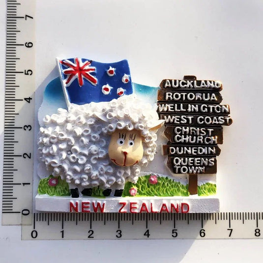 New Zealand Fridge Magnets Tourist Souvenirs Kiwi Sheep Cute Animals Refrigerator Magnetic Stickers on The Fridge Home Decor - Grand Goldman