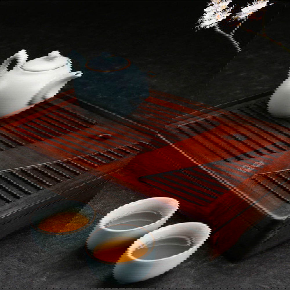 New Carbonized Bamboo Tea Tray - Grand Goldman