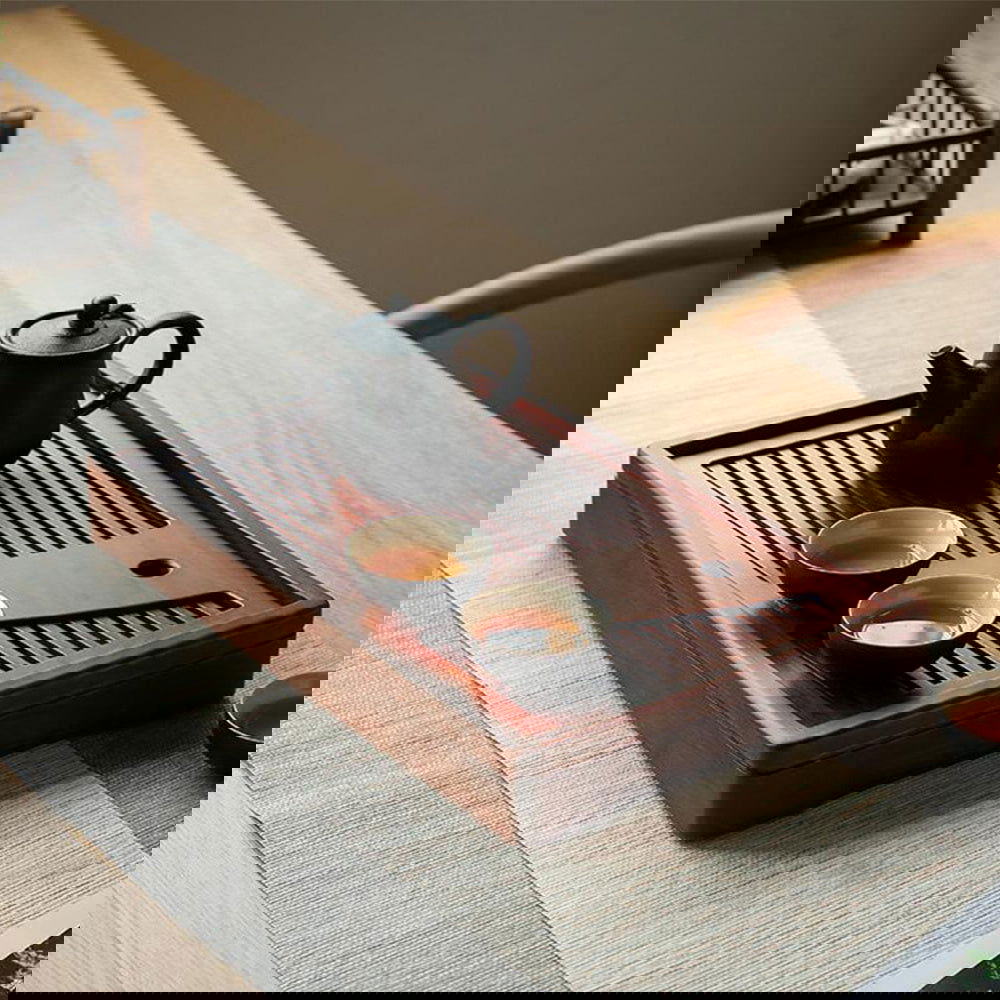 New Carbonized Bamboo Tea Tray - Grand Goldman