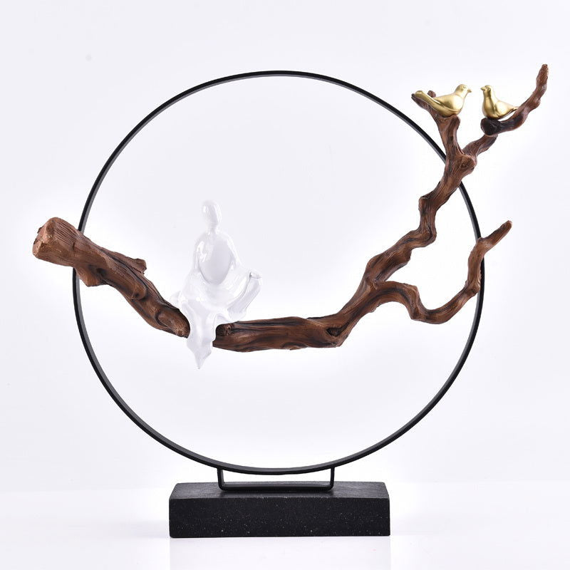 New Chinese Zen Ceramic Vase - Grand Goldman