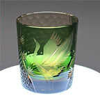 New Japanese Edo Kiriko Pine Crane Whiskey Glass - Grand Goldman