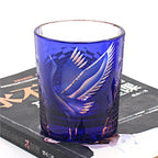 New Japanese Edo Kiriko Pine Crane Whiskey Glass - Grand Goldman