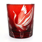 New Japanese Edo Kiriko Pine Crane Whiskey Glass - Grand Goldman