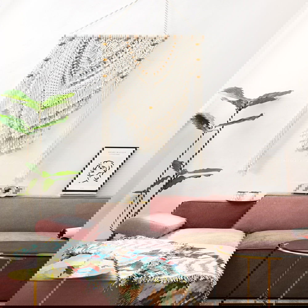 New Retro Style Woven Tapestry Handmade Home Fabric Bedroom Decorative Wall Hangings - Grand Goldman