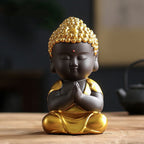 New Zisha Small Tathagata Buddha Statue Zen Car Ornament - Grand Goldman