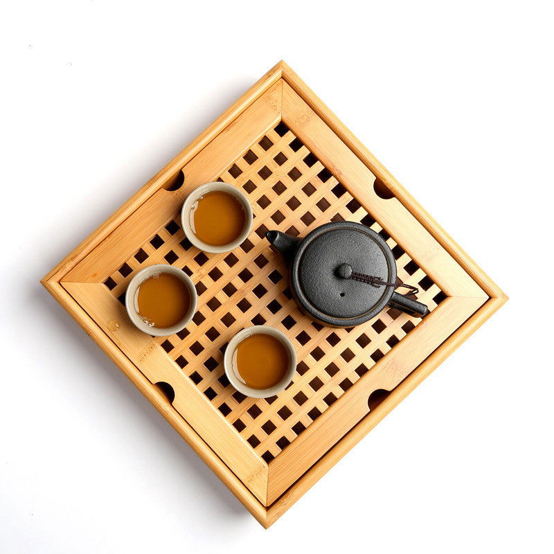 Ningya bamboo tea tray square size tea table - Grand Goldman