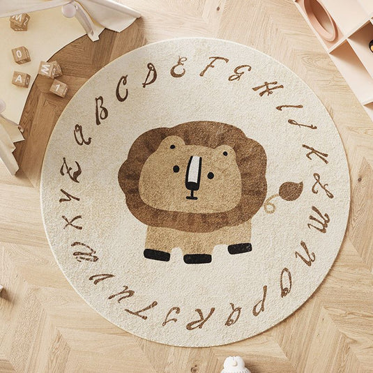 Nordic Cartoon Animal Round Carpet - Grand Goldman