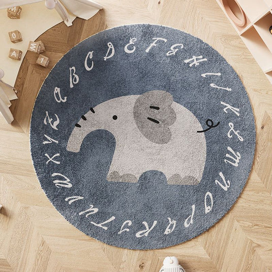 Nordic Cartoon Animal Round Carpet - Grand Goldman