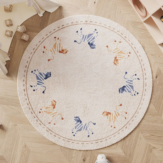 Nordic Cartoon Animal Round Carpet - Grand Goldman