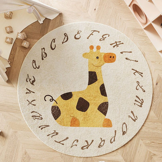 Nordic Cartoon Animal Round Carpet - Grand Goldman