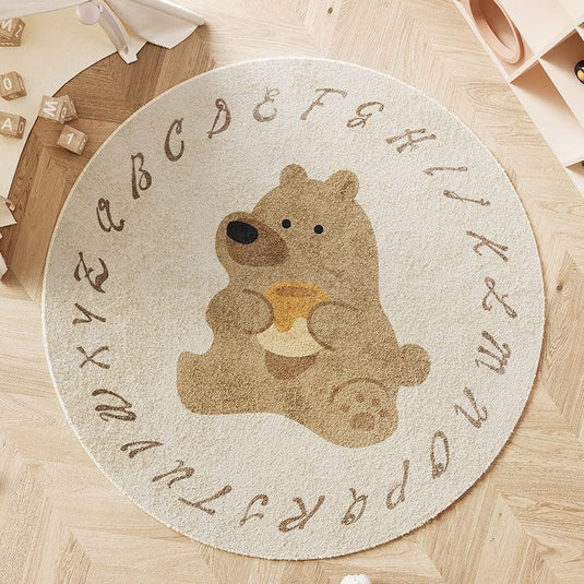 Nordic Cartoon Animal Round Carpet - Grand Goldman