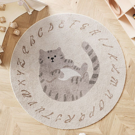 Nordic Cartoon Animal Round Carpet - Grand Goldman