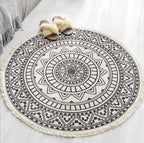 Nordic Cotton And Linen Round Carpet Retro Decoration - Grand Goldman