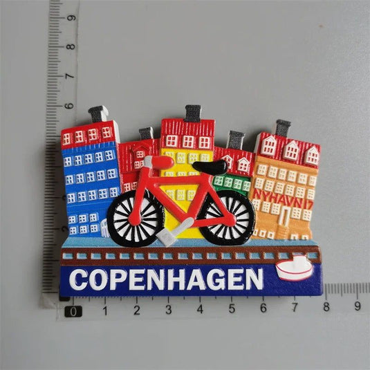 Nordic Denmark Fridge Magnets Decorative Crafts Collection Gift Copenhagen Royal Crown Tourism Memorial Refrigerator Stickers - Grand Goldman