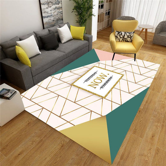 Nordic Light luxury printed carpet mat - Grand Goldman