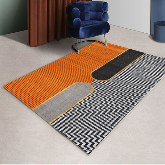 Nordic Modern Light Luxury Orange Malaysian Carpet - Grand Goldman